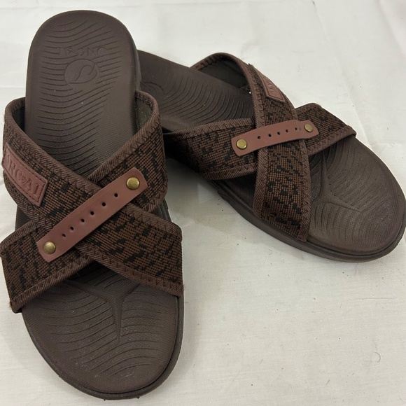 ONCAI Mens Sandals Arch Support Slides Plantar Fasciitis - Picture 6 of 11